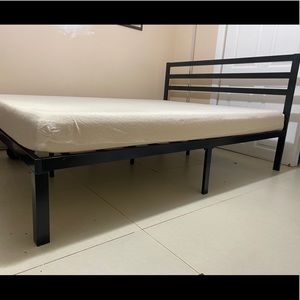 Bed frame with mattress